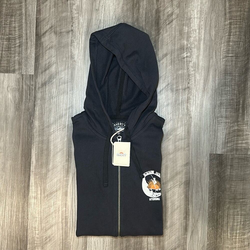 Faherty Jackson Hole Wyoming Terry Full Zip Hoodie - Small